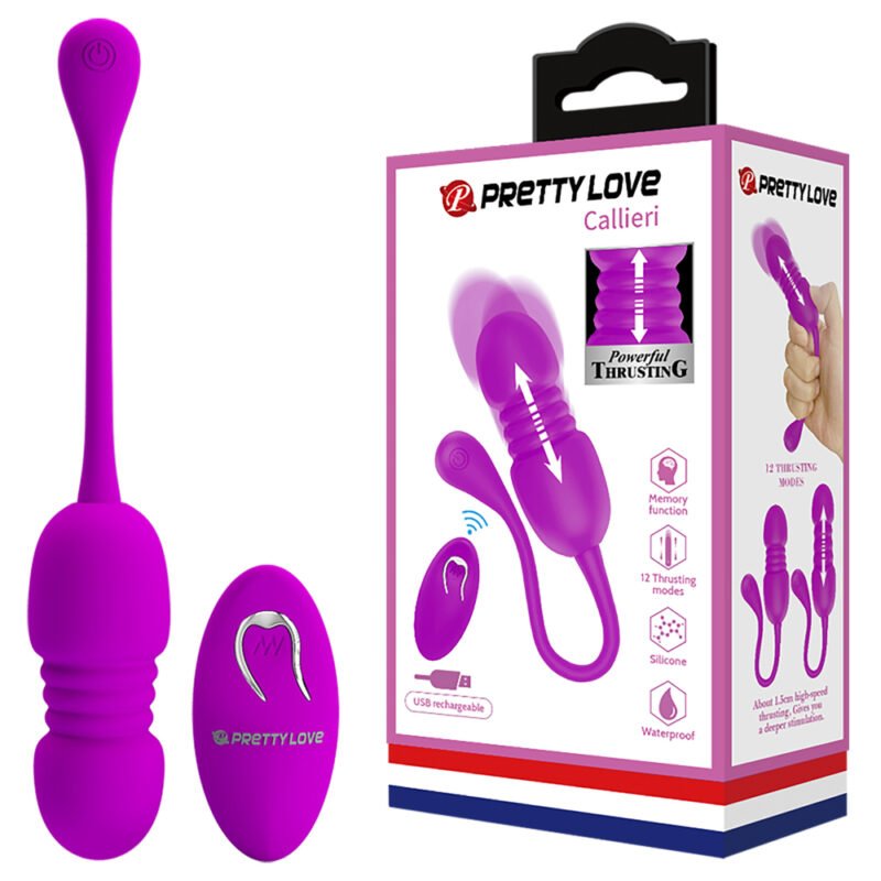 Prettylove Remote Controlled Thrusting Bullet Vibrator BI-014892