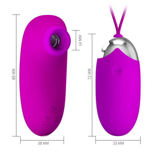 Remote Controlled Suction Egg Vibrator BI-014901W