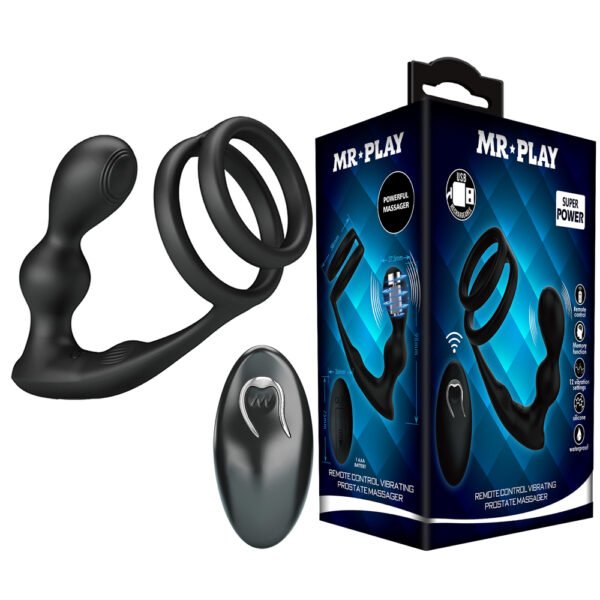 Mr.Play Prostate Massager With Cock Ring BI-040132W-MR
