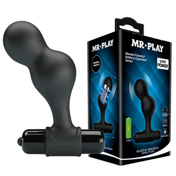 Mr.Play Silicone Vibrating Butt Plug BI-040133-MR