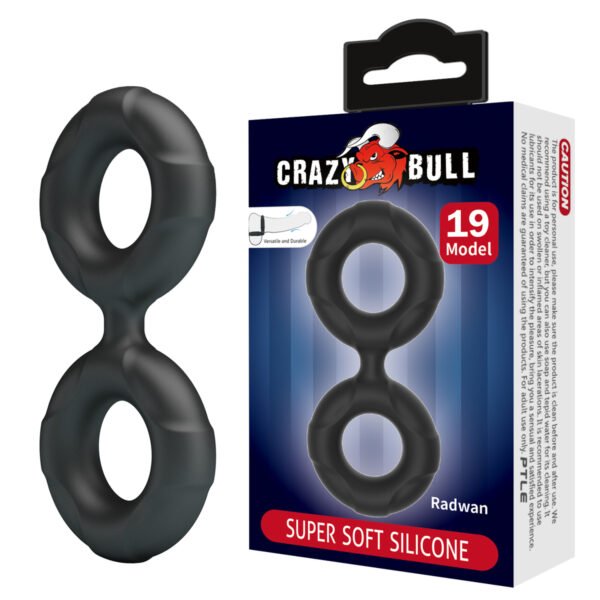 Crazybull Silicone Dual Cock Ring BI-210364