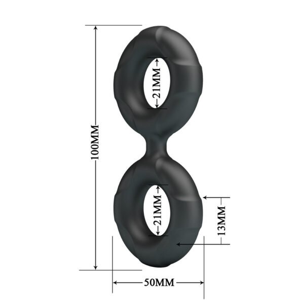2in1 Silicone Cock Ring - Redwan