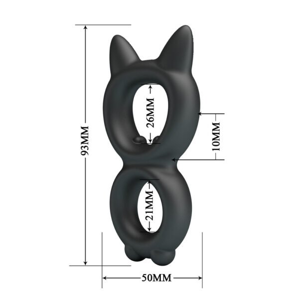 2in1 Silicone Cock Ring - Toran