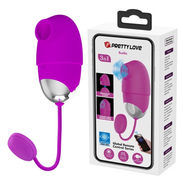 Prettylove APP Suction Egg Vibrator BI-300079HP