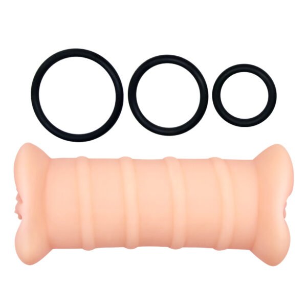 3 Cock Rings Dual Pocket Vagina