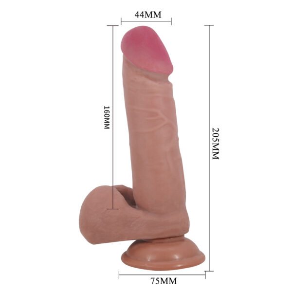8.1" Sliding Skin Keel Dildo