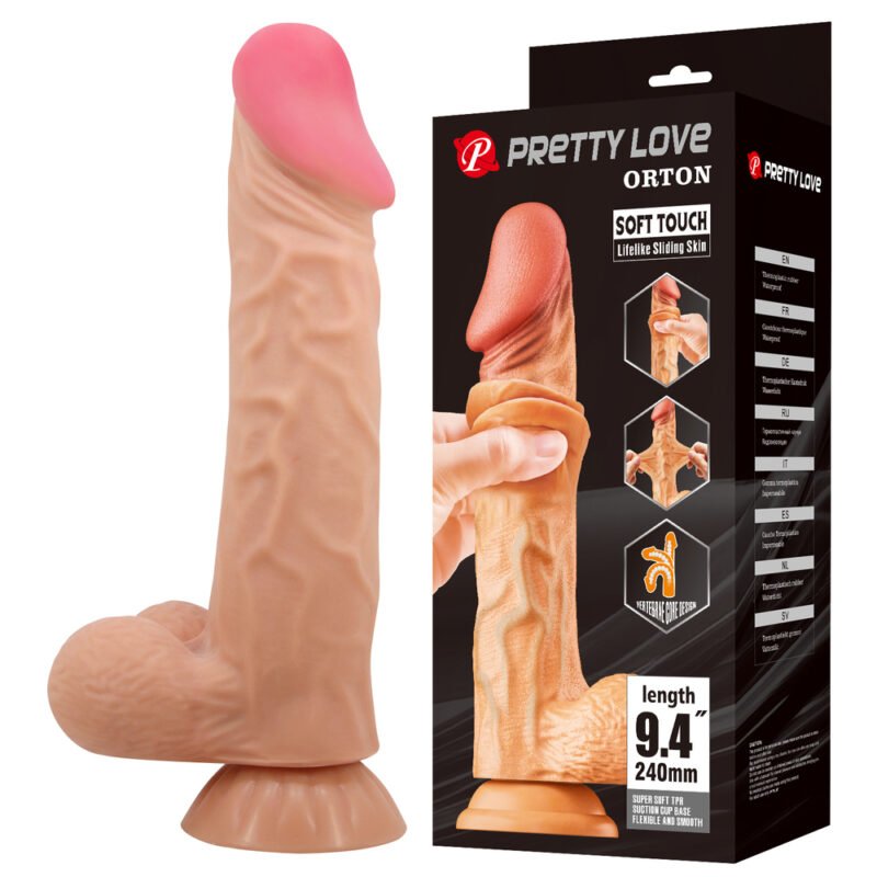 Prettylove 9.4 inches Sliding Dildo BW-008104NRG Large Keel Dildo