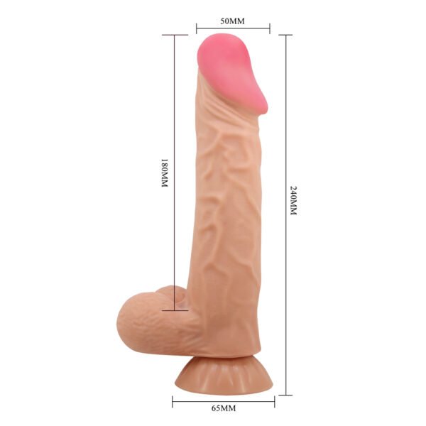 9.4" Sliding Skin Keel Dildo