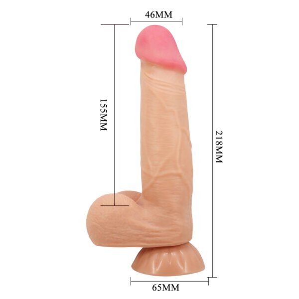 8.5" Vibrating Slide Skin Keel Dildo