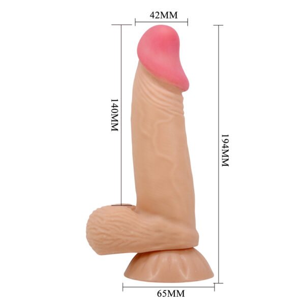 7.6" Keel Sliding Skin Dildo