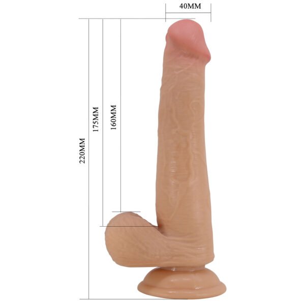 8.7" Sliding Skin Dildo With Ball
