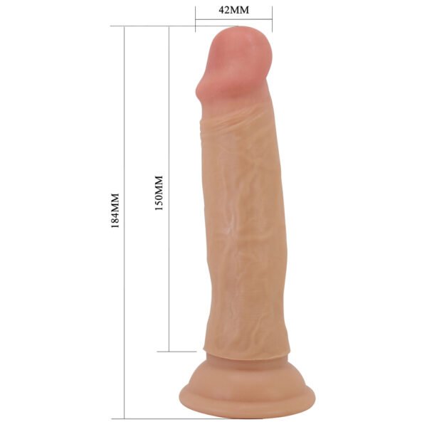 7.2" Sliding Skin Keel Dildo