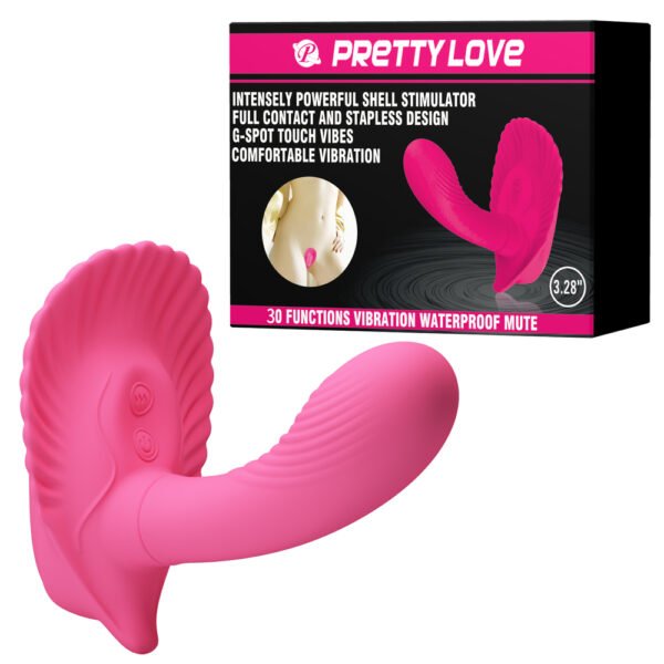 Wireless Clamshell Strap On Dildo Vibrator