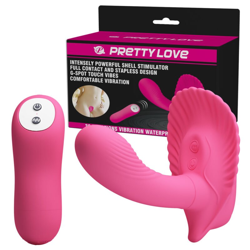 Prettylove Wireless Clamshell Dildo Panty Vibrator BI-014368