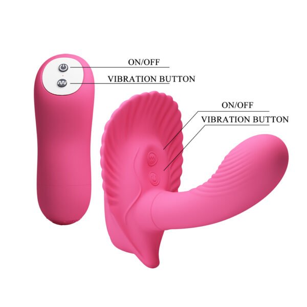 Wireless Clamshell Strap On Dildo Vibrator