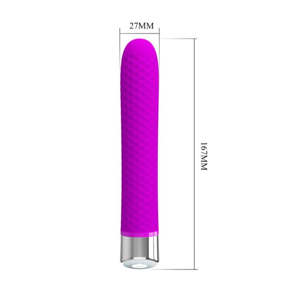 6.5" Textured Grid Clit Vibrator BI-014613