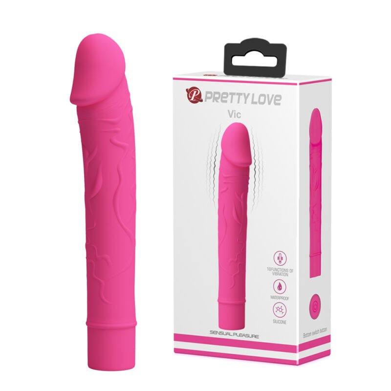 Prettylove Textured Dildo Vibrator BI-014701