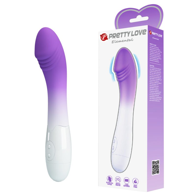 Prettylove Gradient Purple G-Spot Dildo Vibrator BI-014812