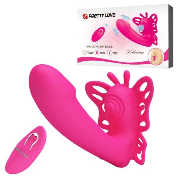 Prettylove Wireless Butterfly Strap On Vibrator BI-014849W