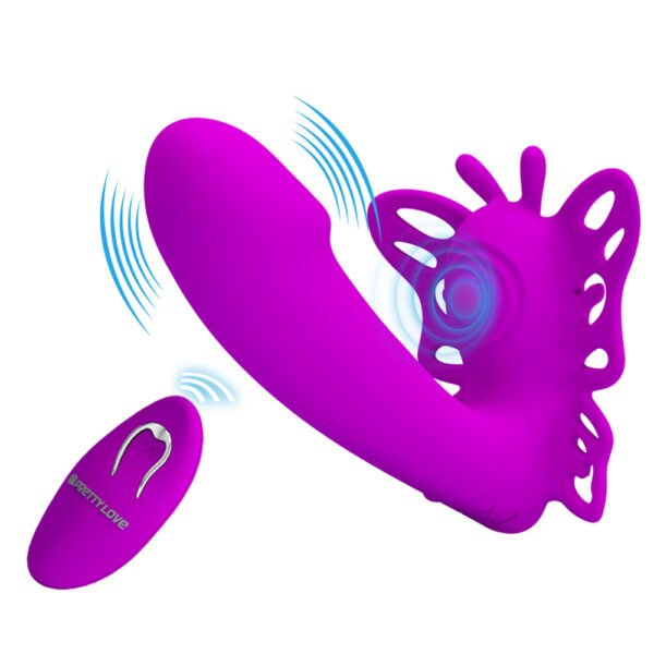 Wireless Butterfly Strap On Vibrator
