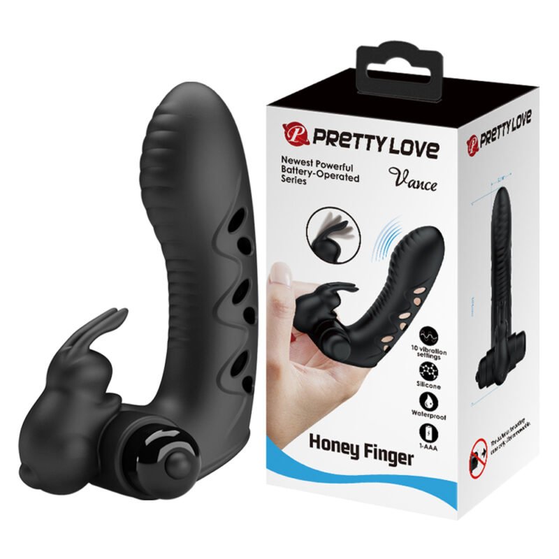 Prettylove Rabbit Clit Finger Sleeve Vibrator BI-014851