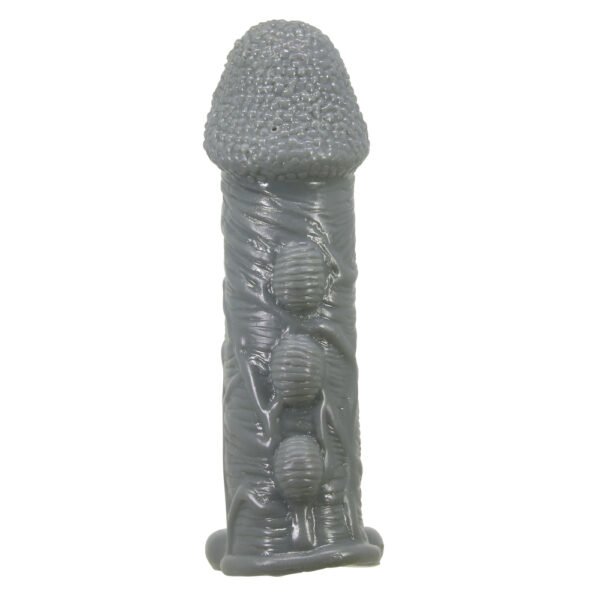 5.5" Beaded Penis Sleeve With Cock Ring