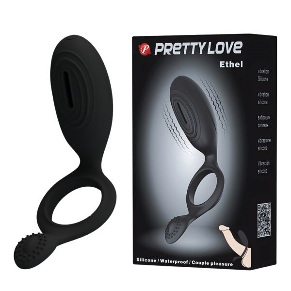 Prettylove Clitoris Vibration Penis Enhancer Ring BI-026220