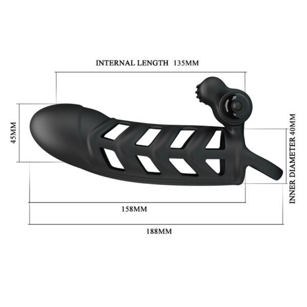 7.4" Silicone Vibrating Penis Extension