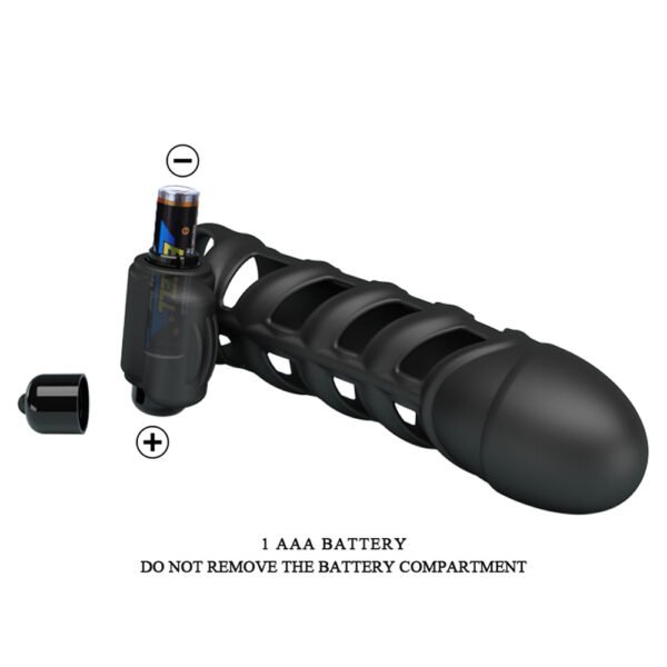 7.4" Silicone Vibrating Penis Extension