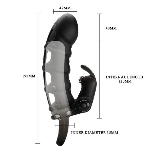 7.5" Vibrating Rabbit Penis Extension