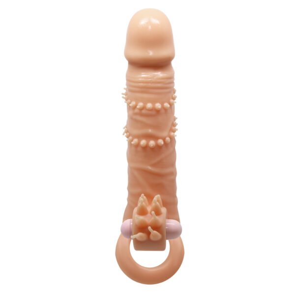 6.7" Studded Vibrating Cock Sleeve BI-026245