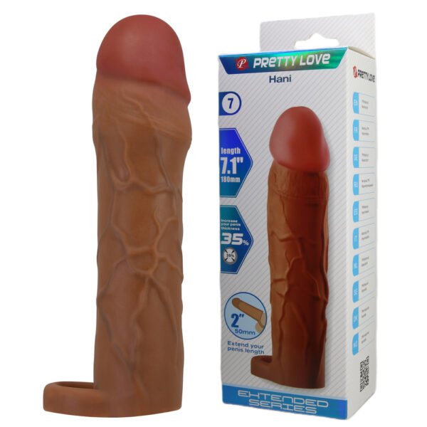 7.1" Lifelike Penis Sleeve With Cock Ring