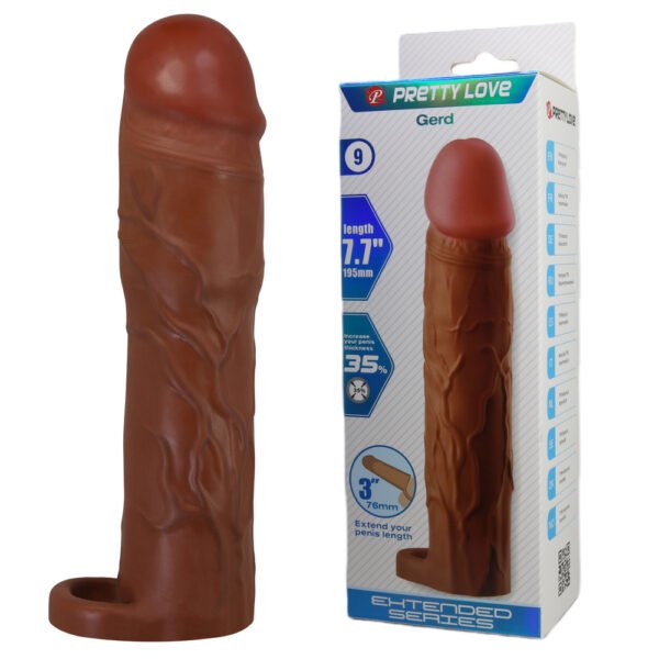 7.7" Lifelike Cock Sleeve With Cock Ring