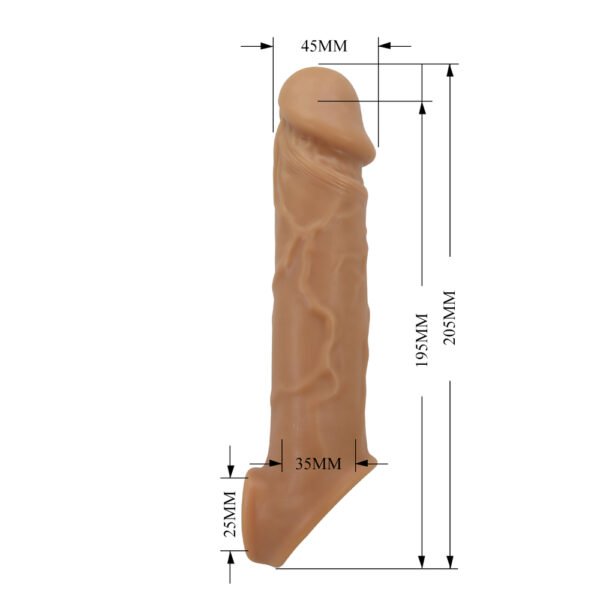 8" Liquid Silicone Lifelike Penis Sleeve