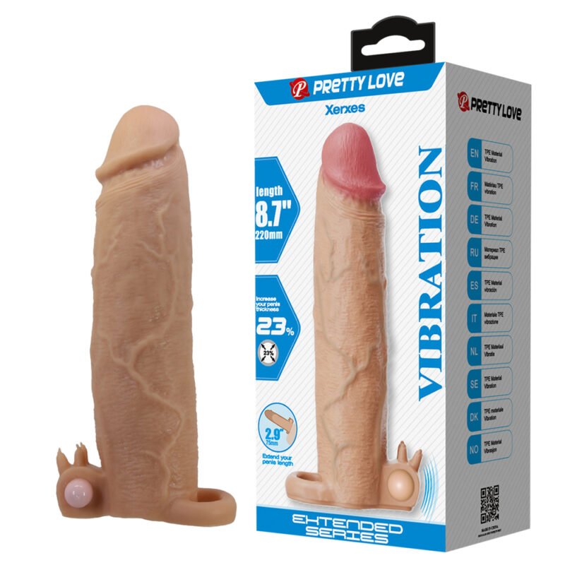 Prettylove 8.7" Clit Stimulation Penis Extension BI-026282Z