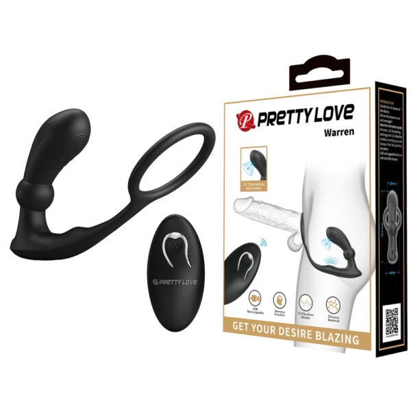 Prettylove Thumping Prostate Massager With Cock Ring BI-040162W