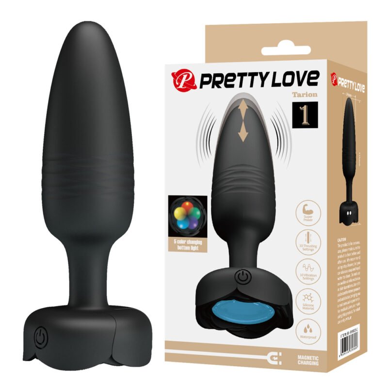 Prettylove Floral Bottom Light Thrusting Anal Vibrator BI-040181