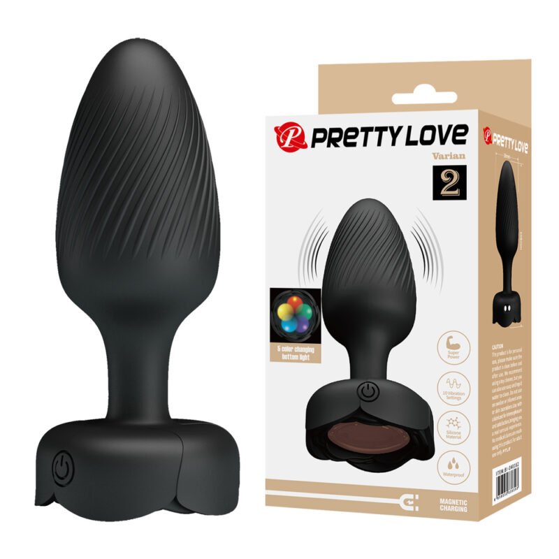 Prettylove Floral Bottom Light Anal Vibrator BI-040182-84