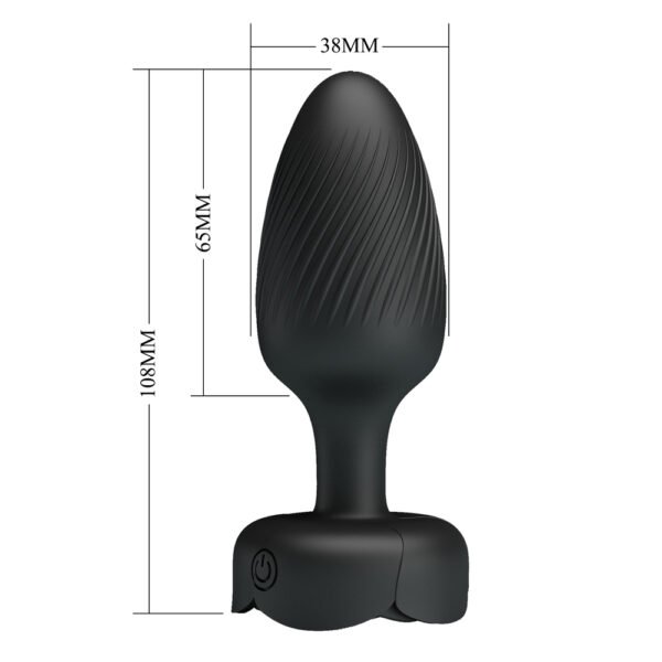 Floral Bottom Light Spiral Anal Vibrator