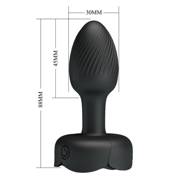 Floral Bottom Light Spiral Anal Vibrator