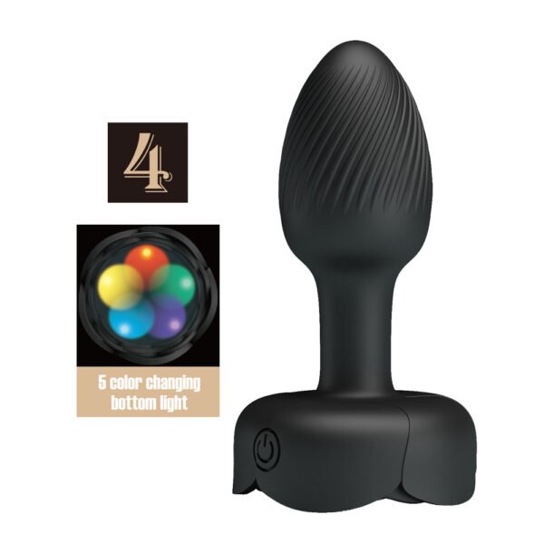 Floral Bottom Light Spiral Anal Vibrator