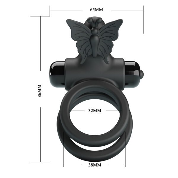 Vibrating Butterfly Cock Ring BI-210296