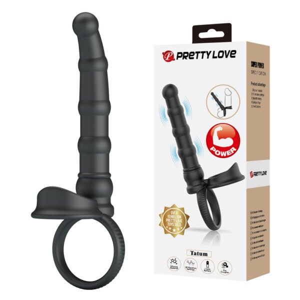 Prettylove Vibration Anal Plug Cock Ring BI-210375