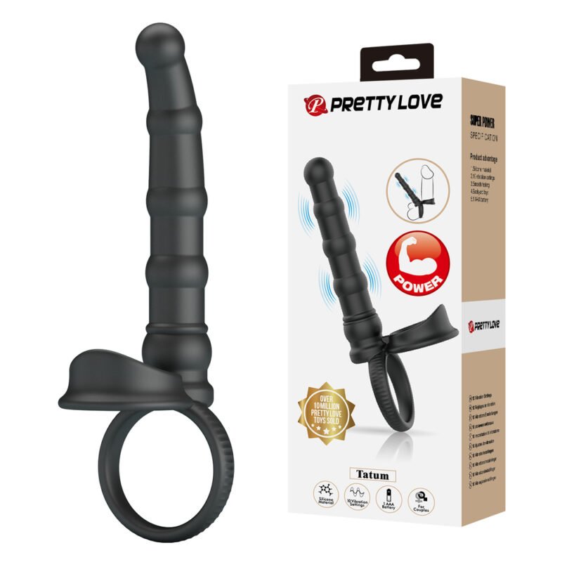 Prettylove Vibration Anal Plug Cock Ring BI-210375