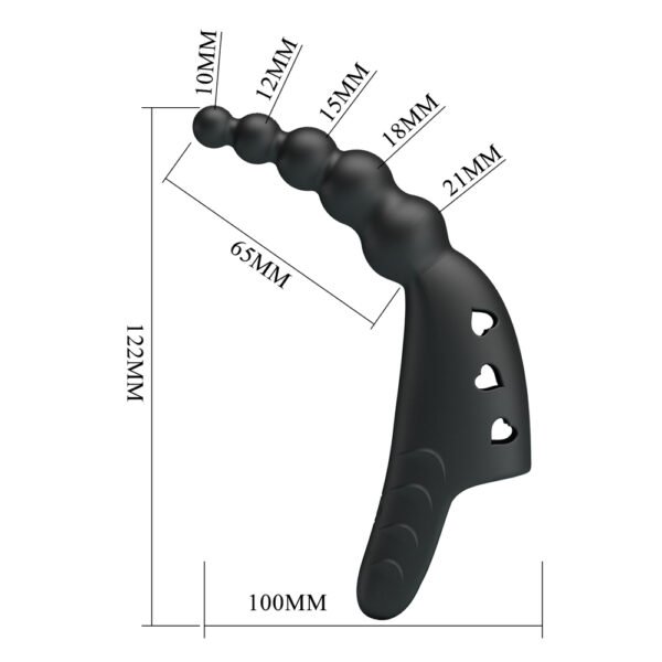 Silicone Beaded Finger Vibrator BI-300088