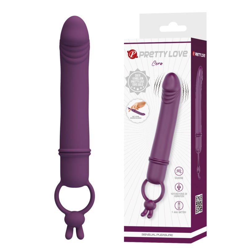 Prettylove Silicone Pull Tab Dildo G-Spot Vibrator BI-300134