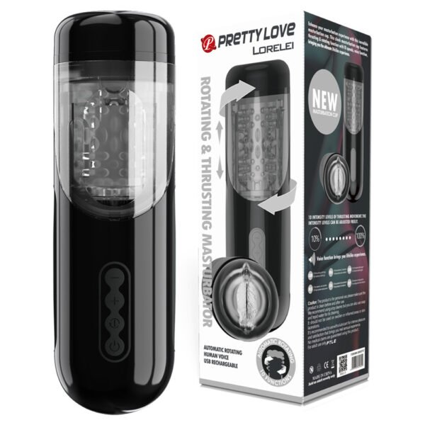 Prettylove Rotation Masturbation Cup BM-00900T57 Thrusting Masturbator