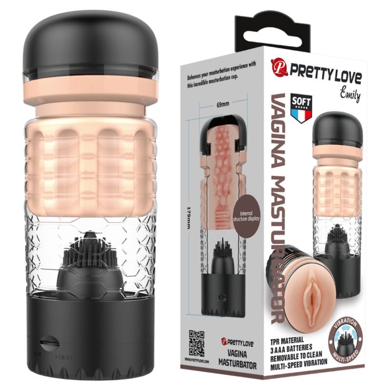 Prettylove Vibration Male Masturbator BM-00900T65 Penis Stroker