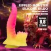 8.8" Silicone Monster Dildo - Flame Beast