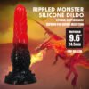 9.6" Silicone Monster Dildo - Fire Dragon